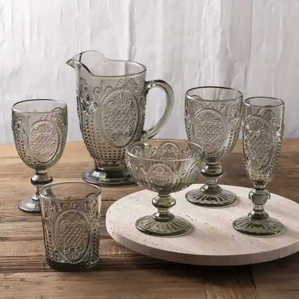 Set Copa Champaña Kenia Gris 160 mL Ambiente Gourmet