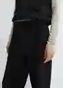 Pantalón Garro Negro Talla S Mujer Mango