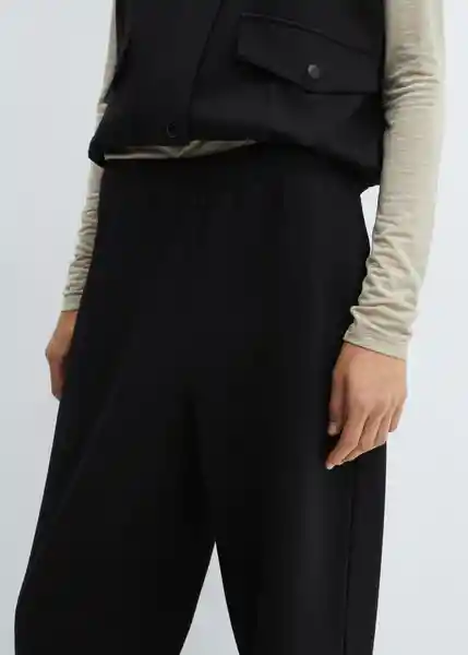 Pantalón Garro Negro Talla S Mujer Mango