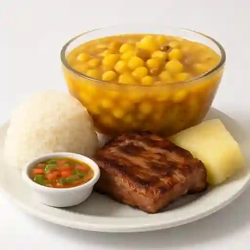 Mute con Arroz Yuca Aji y Carne