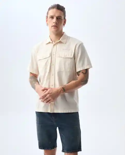 Camisa Hombre Amarillo Talla S 811G001_AMA120704 Americanino