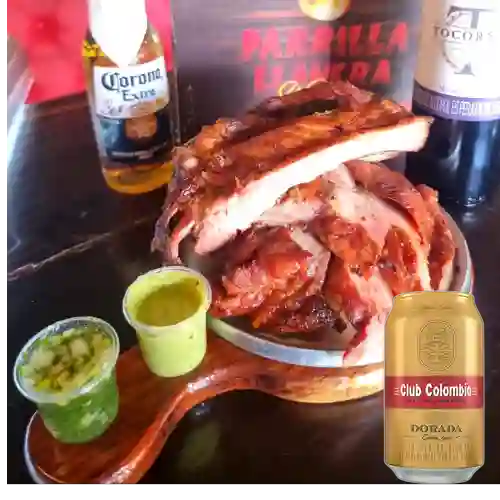 Combo Carne Llanera Súper Mixta Personal + Club Col Dorada Lata 330ml