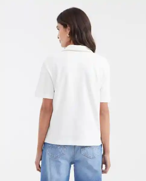 Camiseta Polo Jersey Crudo Pristino Claro Talla S Chevignon