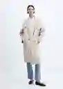 Abrigo Picarol Piedra Talla L Mujer Mango