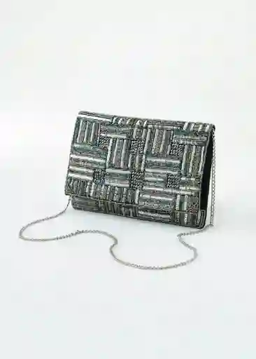 Bolso Mujer Gris Plateado Medio 303G056 Naf Naf