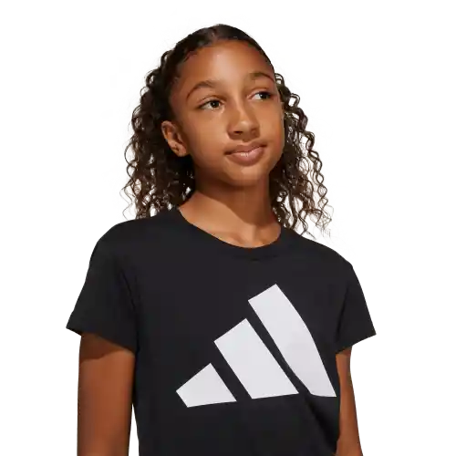 Adidas Camiseta Manga Corta Tee 160 Lifestyle de Niña Negro T XL