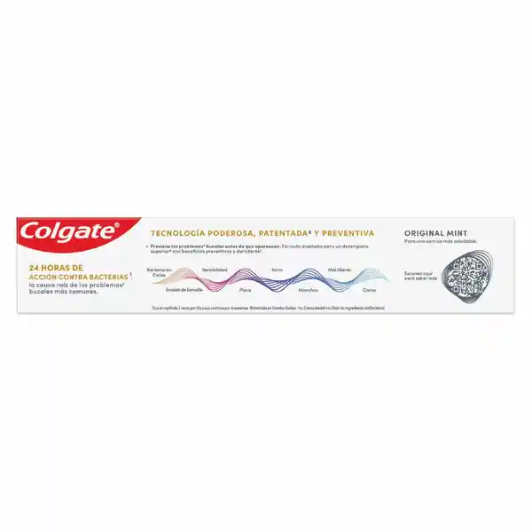 Crema Dental Colgate Total Original Mint Prevención Activa 150 mL
