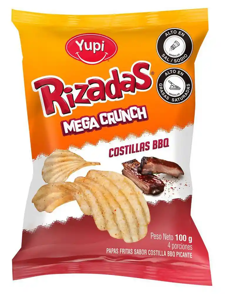 Rizadas  Papas Fritas Costillas Bbq Picante