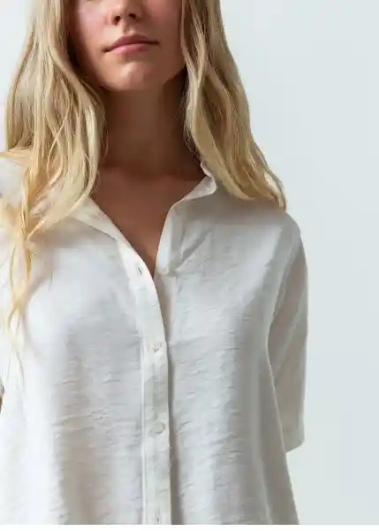 Camisa Mujer Crudo Marfil Claro M 011G368 Naf Naf