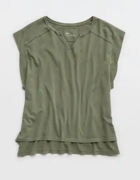 Camiseta Aerie Verde Talla Medium 3854331 American Eagle