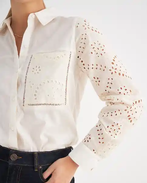 Camisa Crudo Prístino Claro Talla XS 619F013 Esprit