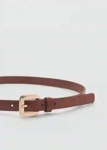 Cinturón Finic Marrón Talla S Mujer Mango