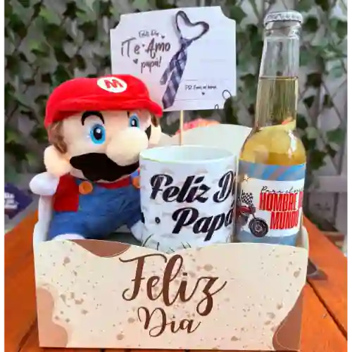 Ancheta para Papá con Bebida y Peluche