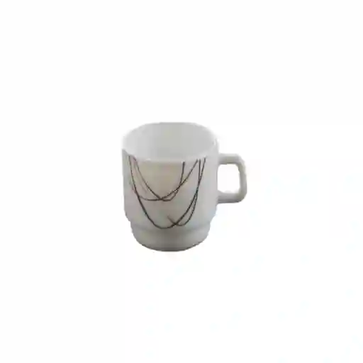 Expressions Taza Cafe Lineas Negra Vitroceramica 250 mL KFB250-6