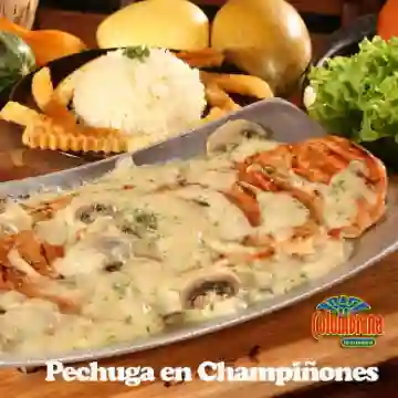 Pechuga en Salsa de Champiñones