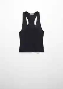 Top Creta Negro Talla S Mujer Mango