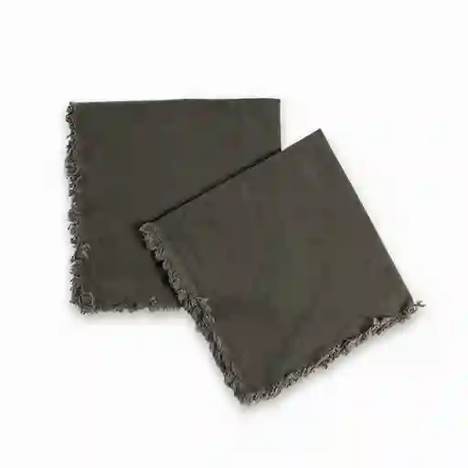 Set de Servilleta de Tela Flecos Verde Ambiente Gourmet