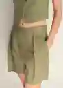 Bermuda Max Khaki Talla 42 Mujer Mango