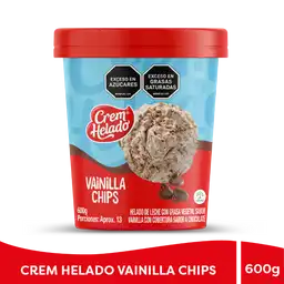 Crem Helado Vainilla Chips 600 g