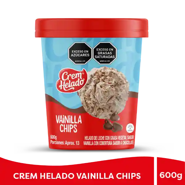 Crem Helado Vainilla Chips 600 g