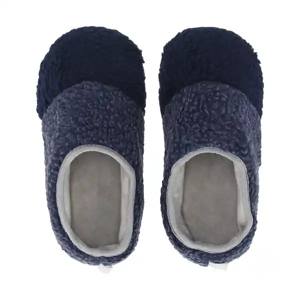 Pantufla Sherpa Hombre Multicolor Azul 44 Diseño 0007