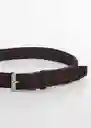 Cinturón Elástico Chocolate Talla 91 Hombre Mango