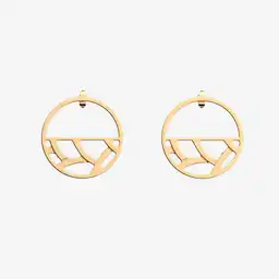 Les Georgettes Aretes Tresse Dorado 30 mm