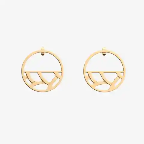 Les Georgettes Aretes Tresse Dorado 30 mm