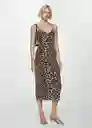 Vestido Leo Camel Talla XL Mujer Mango