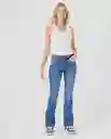 Jean Mujer Color Azul Talla 8 Rifle