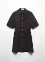 Vestido Corintio Negro Talla M Mujer Mango
