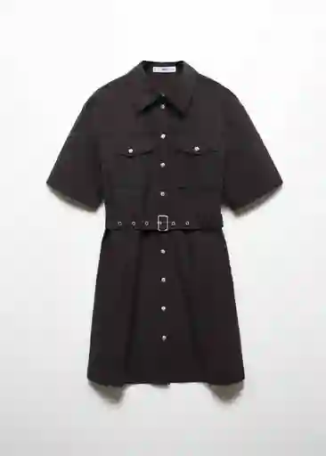 Vestido Corintio Negro Talla M Mujer Mango