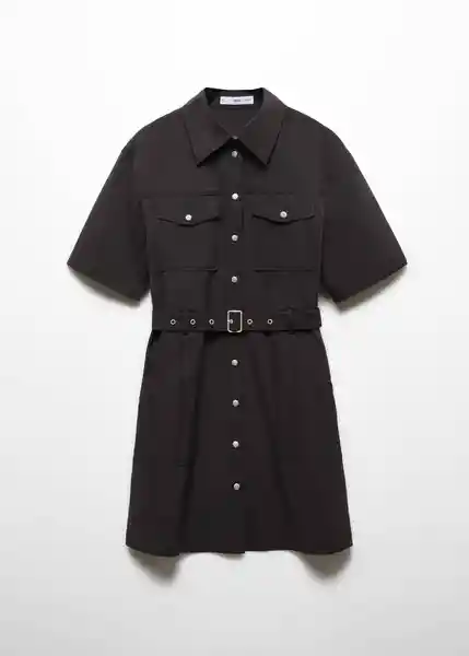 Vestido Corintio Negro Talla M Mujer Mango