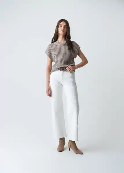 Suéter Tejido Mujer Café Merengue Medio Talla M 483G085 Naf Naf