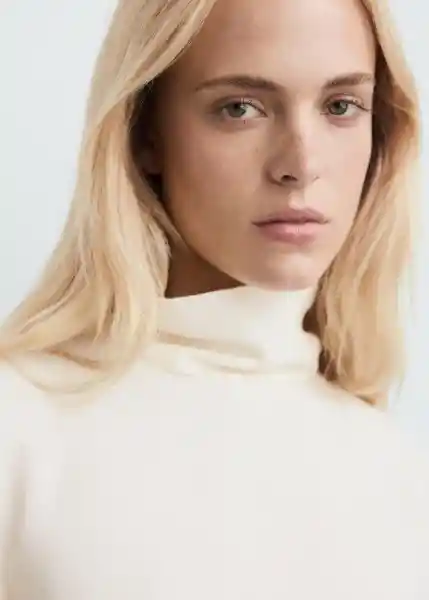 Blusa Luna Offwhite Talla L Mujer Mango