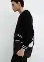 Chaqueta Cazadora Tricot Bruna Negro Talla M Mujer Mango