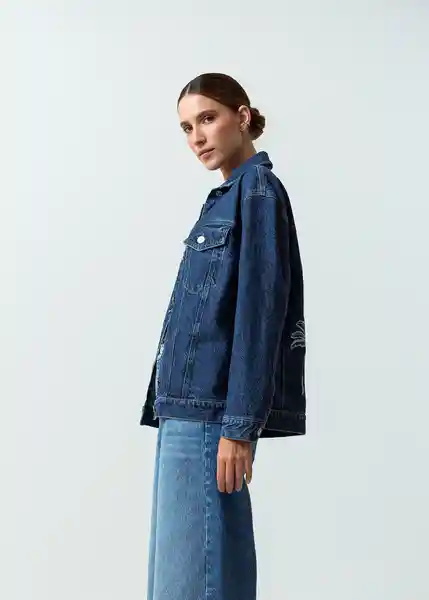 Chaqueta Suri Mujer Azul Indigo Medio Talla M 422G301 Naf Naf