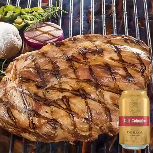 Combo Steak de Bondiola + Club col. Dorada Lta 330ml