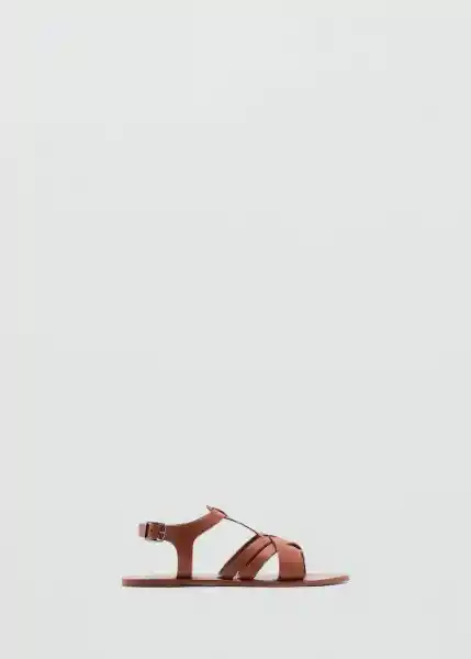 Sandalias Aura Cuero Talla 33 Niñas Mango