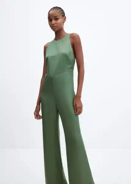 Enterizo Mono Clini Verde Talla M Mujer Mango