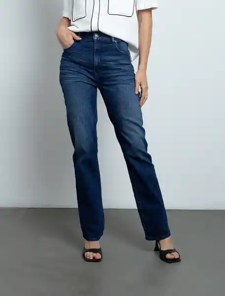 Jean Mujer Azul Índigo Medio Talla 10 492F093 Naf Naf