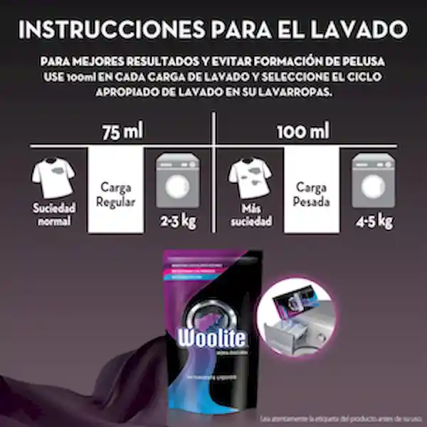 Woolite Detergente Líquido para Ropa Oscura