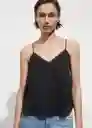 Top Rachy Negro Talla S Mujer Mango