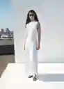 Vestido Bima Blanco Talla S Mujer Mango