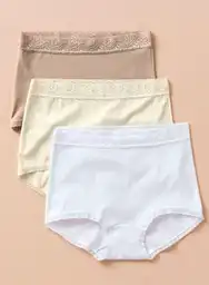 Panties Clásicos Con Toques De Encaje x 3 Un.