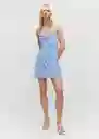 Vestido Sea Azul Talla M Mujer Mango