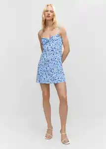 Vestido Sea Azul Talla M Mujer Mango