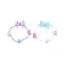 Set de Moñas Para Cabello Moños y Corazones Holograficos Miniso