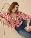 Camisa Rojo Rio Oscuro Talla S 611G015 Esprit