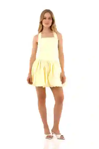 Vestido Corto Miuccia Amarillo Talla XS Mercedes Campuzano